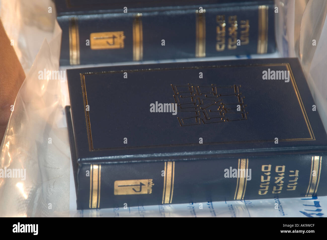 A few bibles on a table Stock Photo