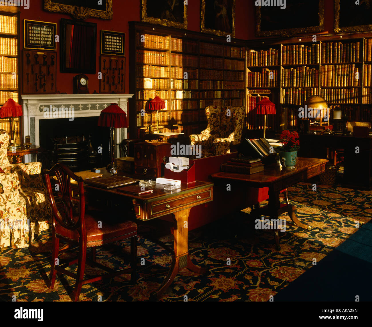 Kingston Lacy Library Stock Photo Alamy