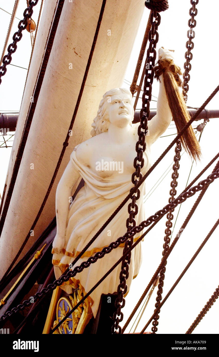 Lady of the Sea on the cutty Sark Tea clipper Greenwich London England Stock Photo