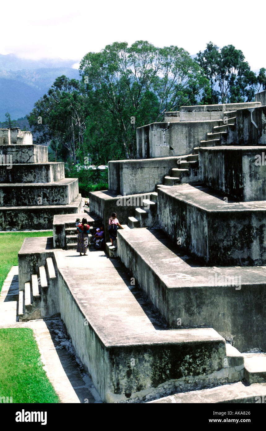 Zaculeu Archaeological Park. Huehuetenango. Guatemala Stock Photo