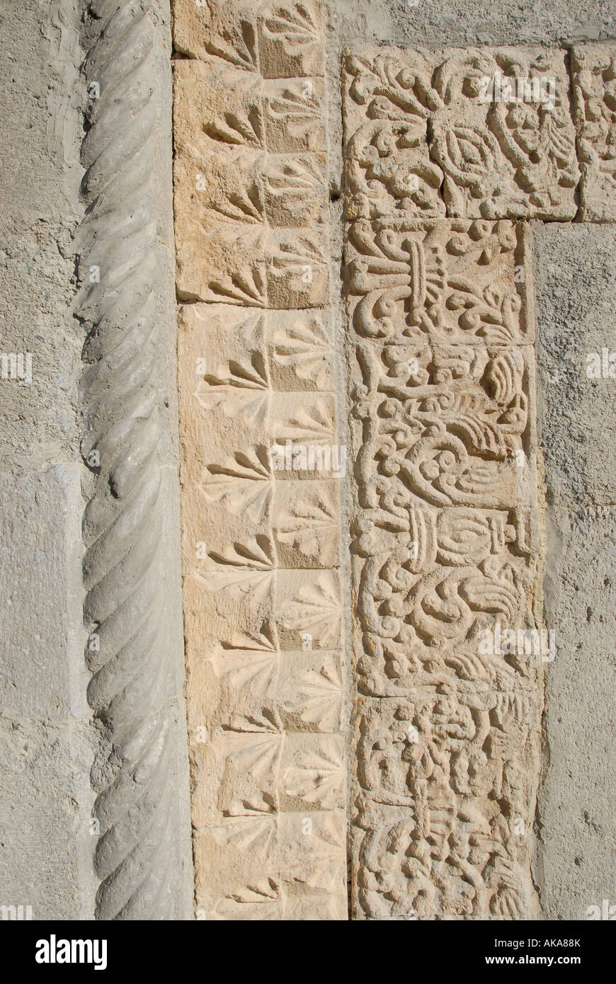 Detail of the Zeynel Bey Madrasa dating to the Ottoman period in Hakkari town near the Turkish-Iraqi border, Southeast Turkey Stock Photo