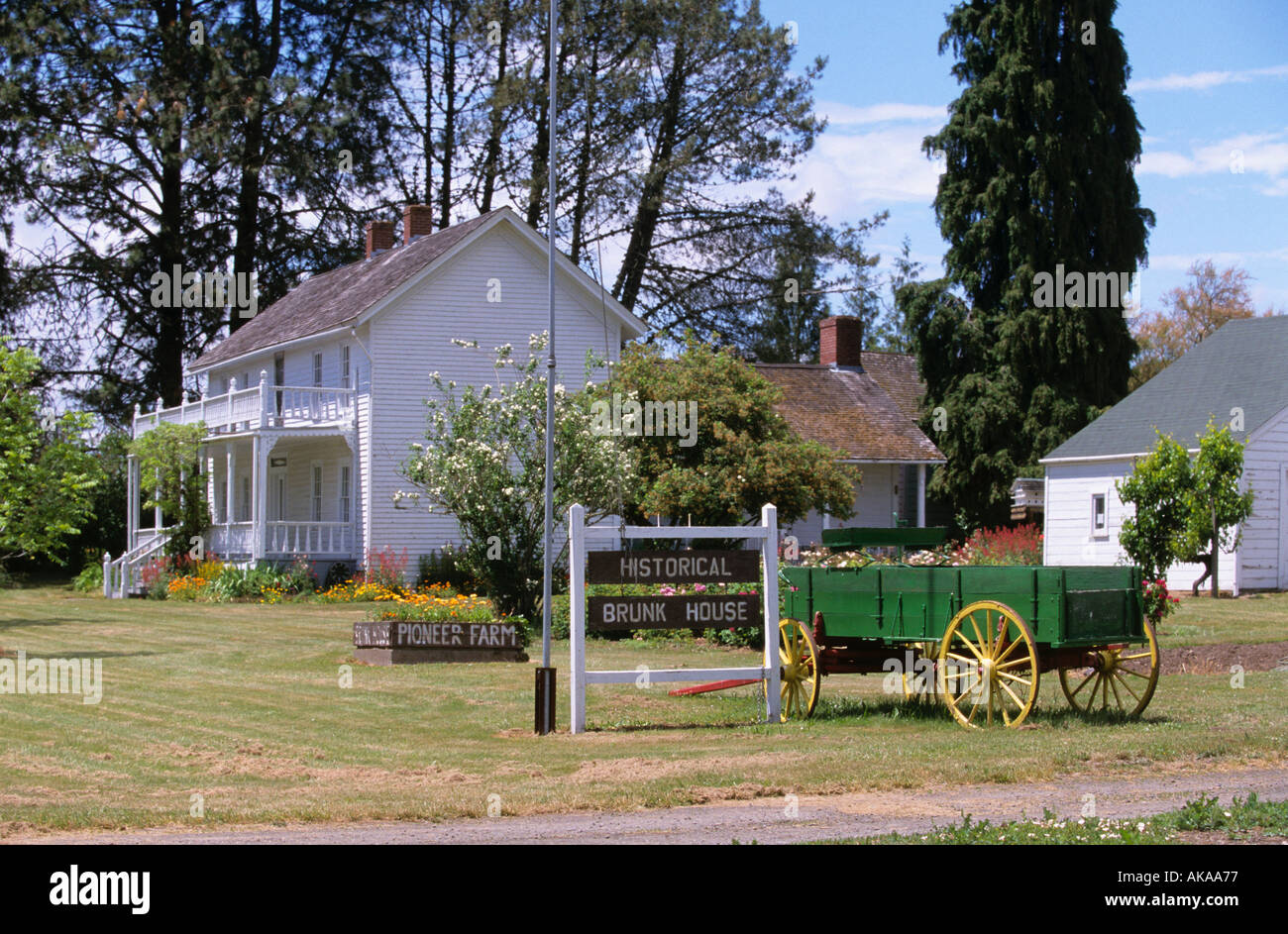 Historic Brunk House in West Salem Oregon USA Stock Photo Alamy
