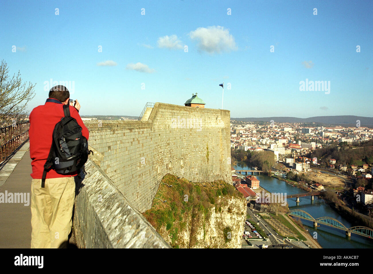 View from La Citadelle de Besancon or The Citadel of Besancon in the French Comte region of France Stock Photo