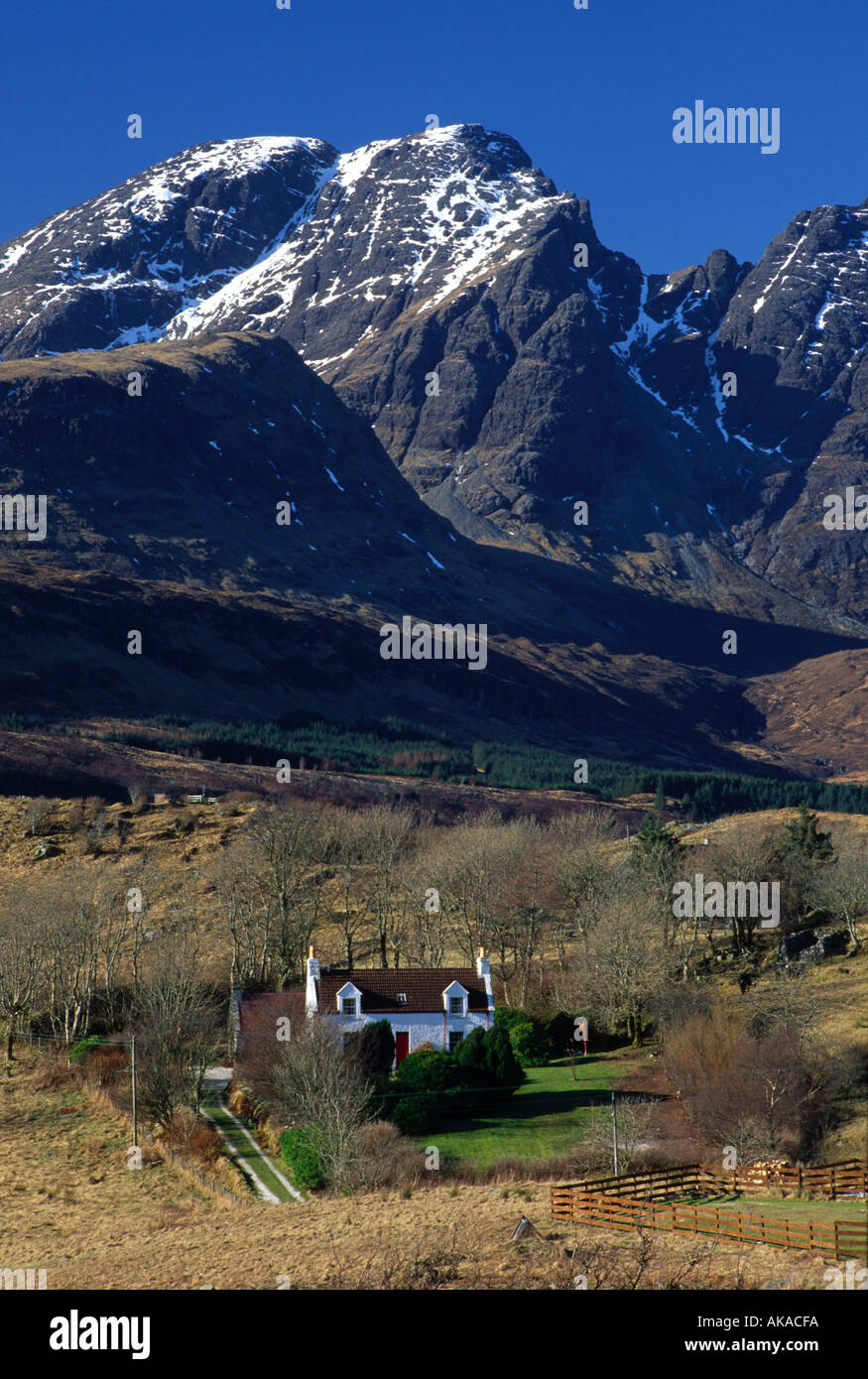 Bla Bheinn and farm house Torrin Isle of Skye Scotland Stock Photo Alamy