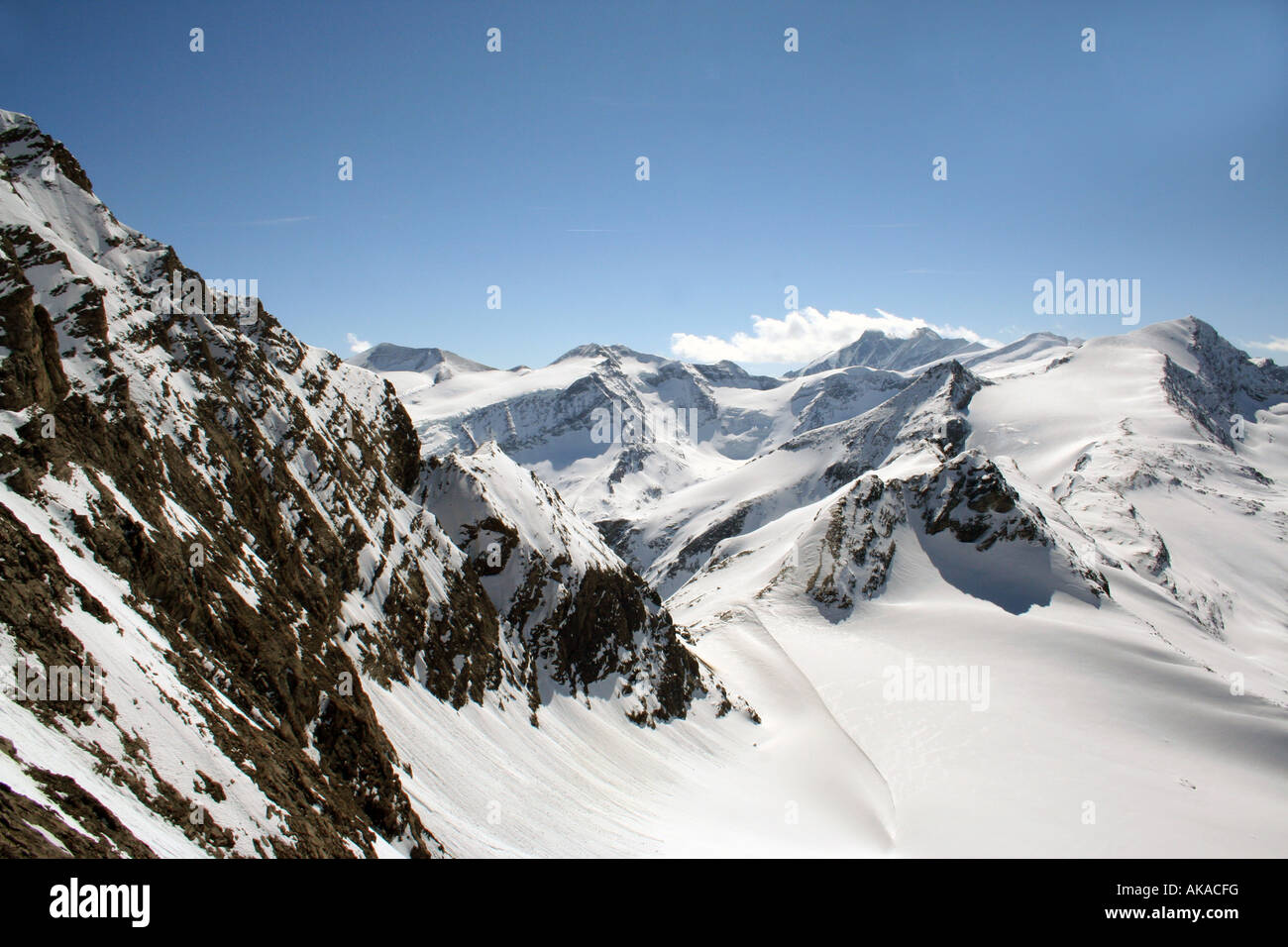 Schmittenhohe mountain in ski resort of Zell am See in Austria in winter. Stock Photo