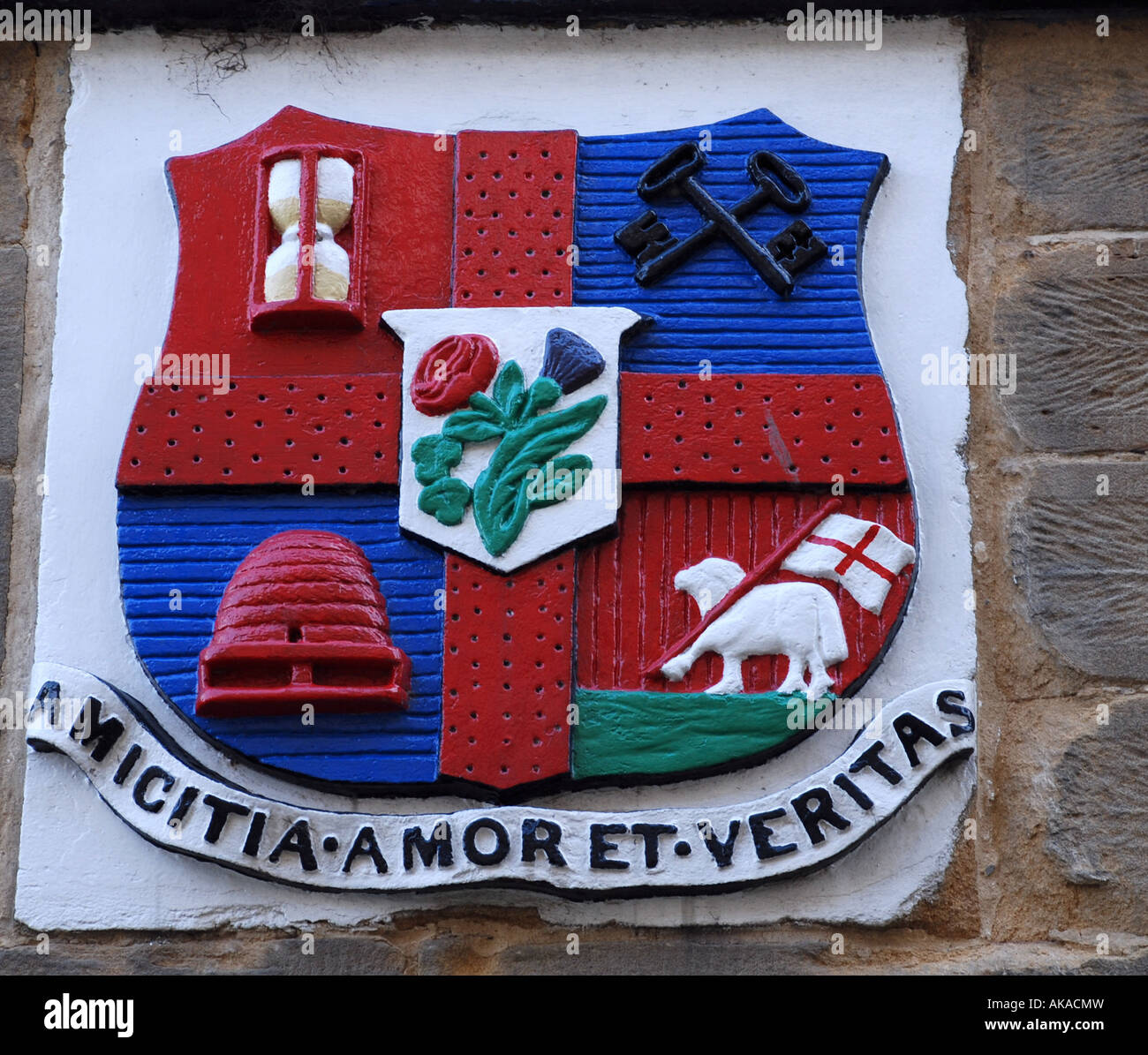 Coat Of Arms,The Arms Of The Order Of Odd Fellows Plaque Stock Photo ...