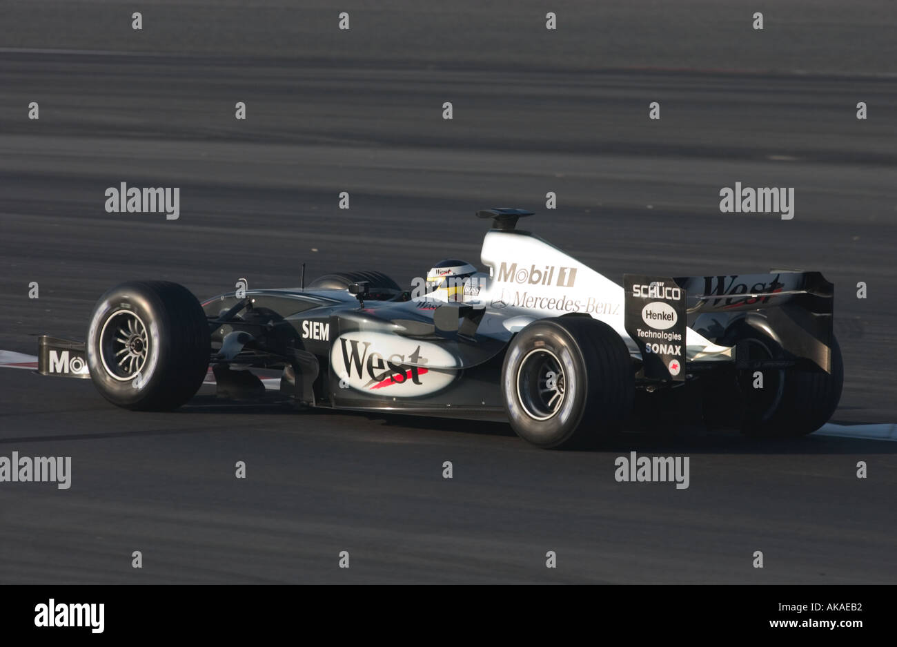 Pedro De La Rosa Driving His Formula One Mclaren Mercedes Racecar