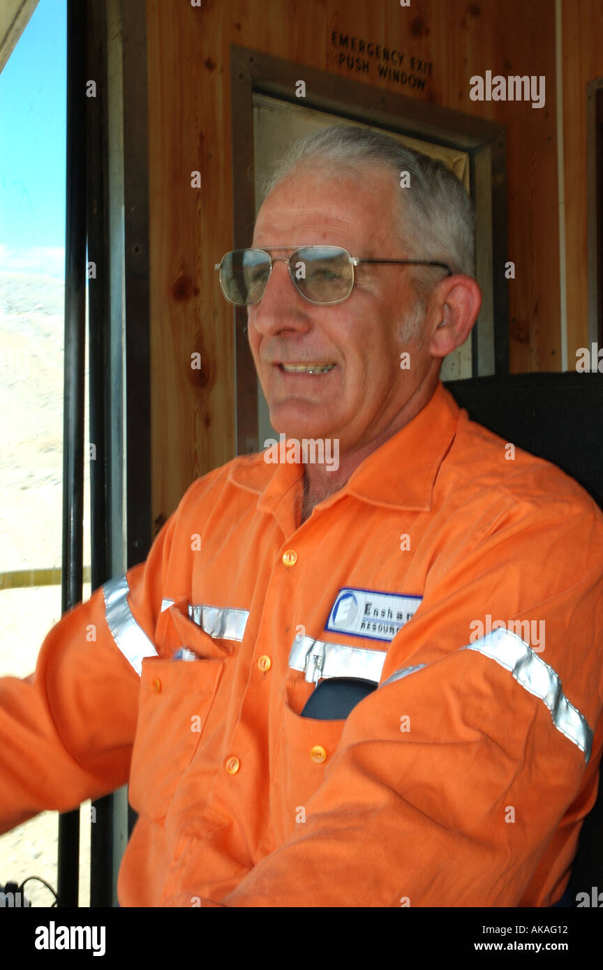 Plant operator driving coal mine dragline dsc 3057 Stock Photo Alamy