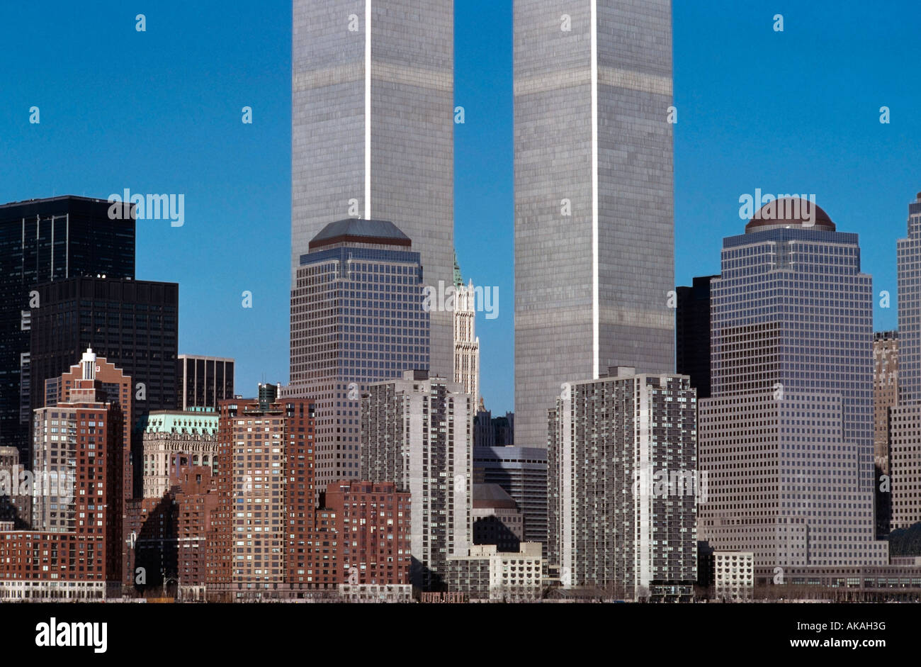 New York City's Financial District with the World Trade Center, USA Stock Photo
