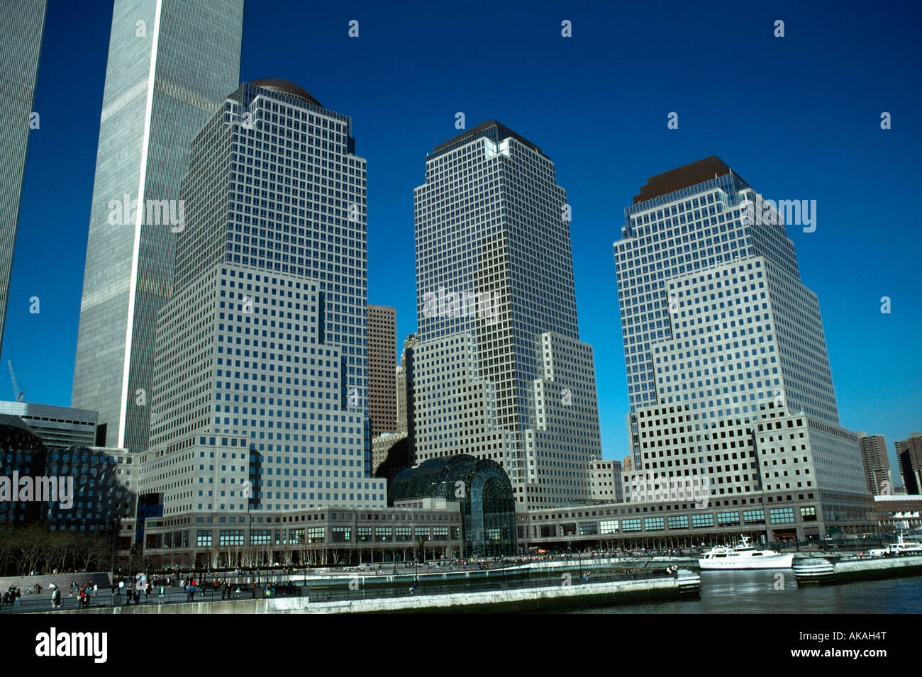 New York City's Financial District with the World Trade Center, USA Stock Photo