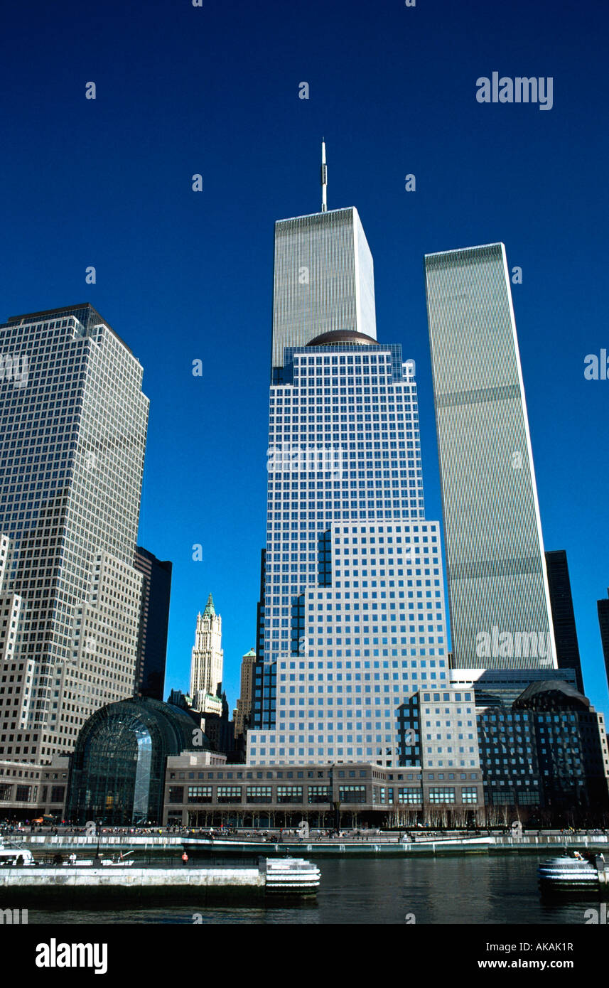 New York City's Financial District and the World Trade Center, USA Stock Photo