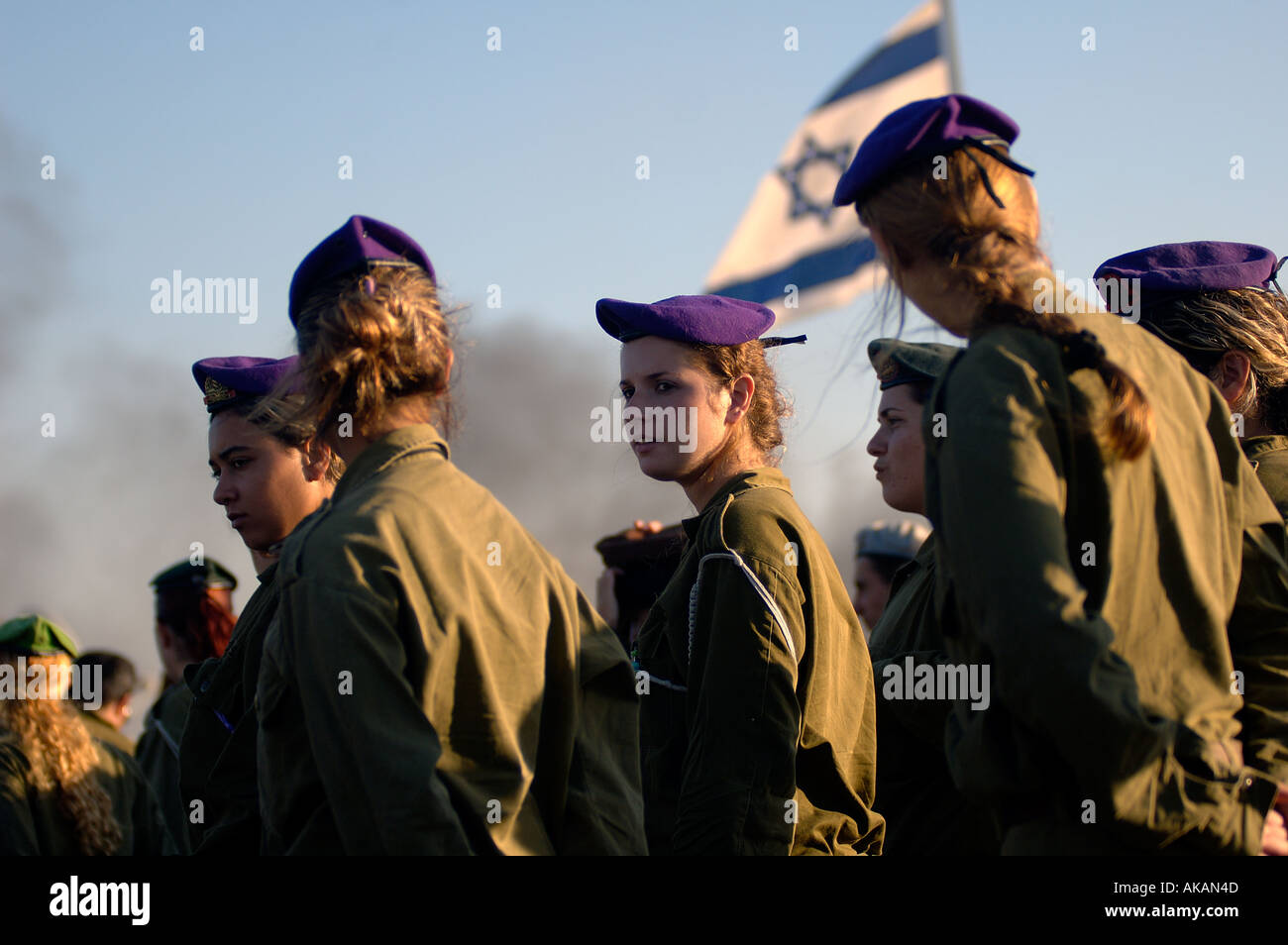 A group of female soldiers from the 84th 'Givati' infantry Brigade in Israel Stock Photo
