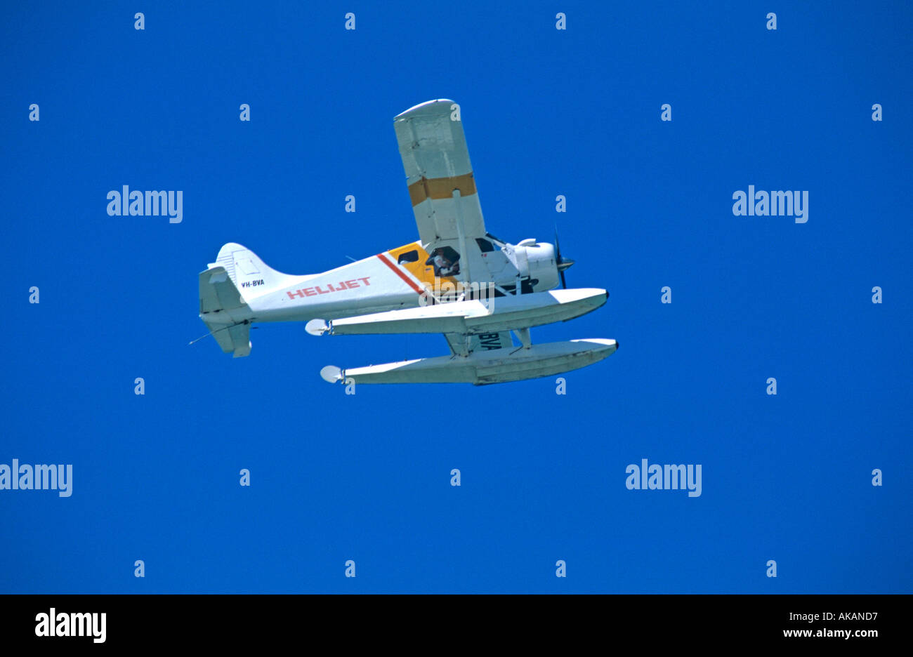 Float Plane flying Australia Stock Photo Alamy