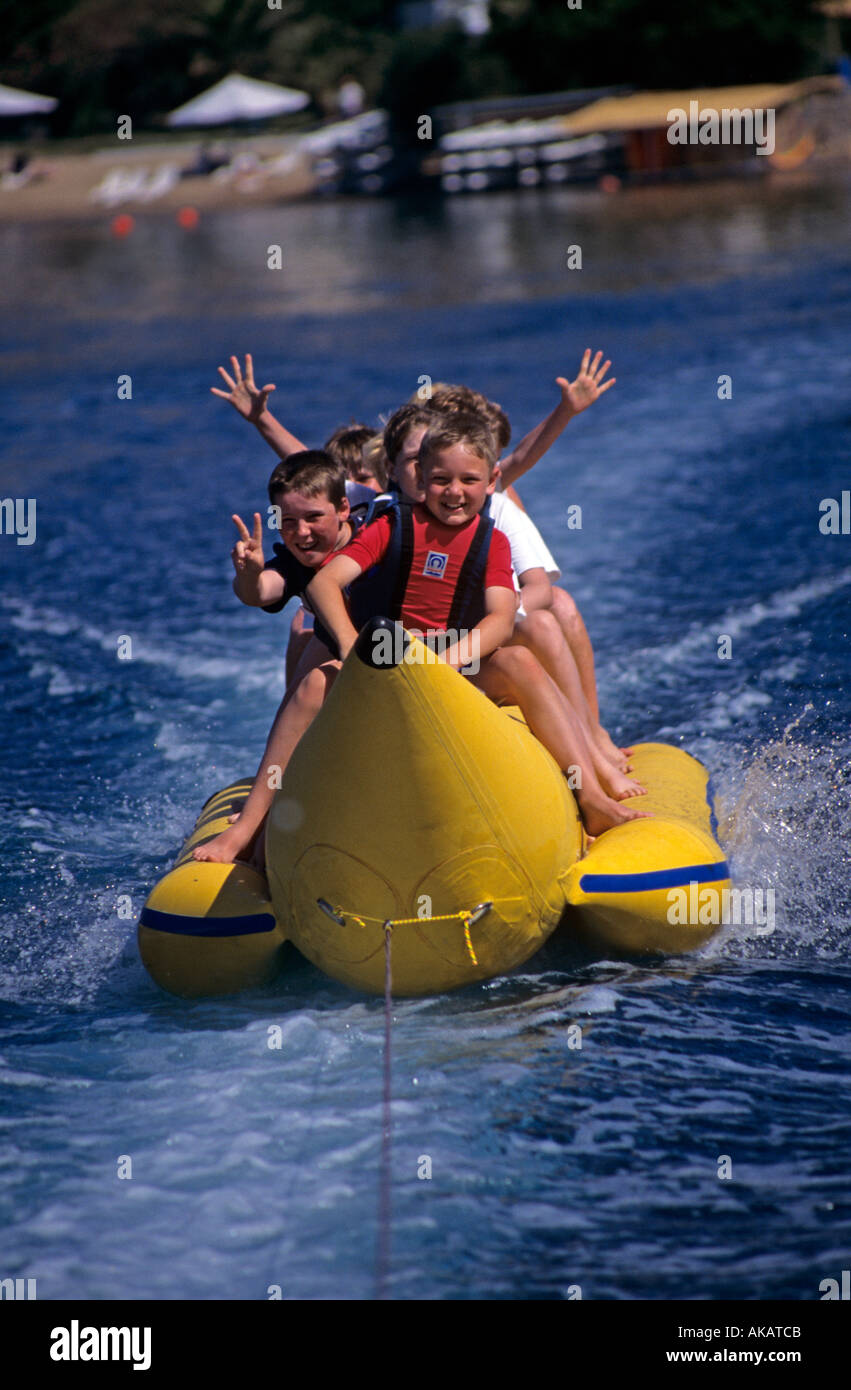 Banana boat ride Stock Photo Alamy
