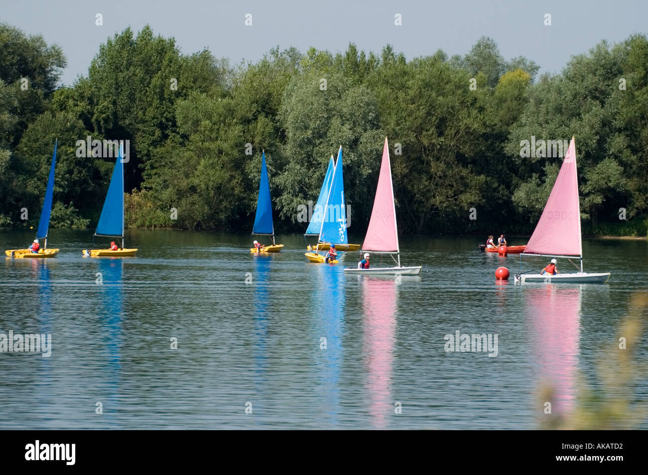Sailing school Cotswold Water park Stock Photo