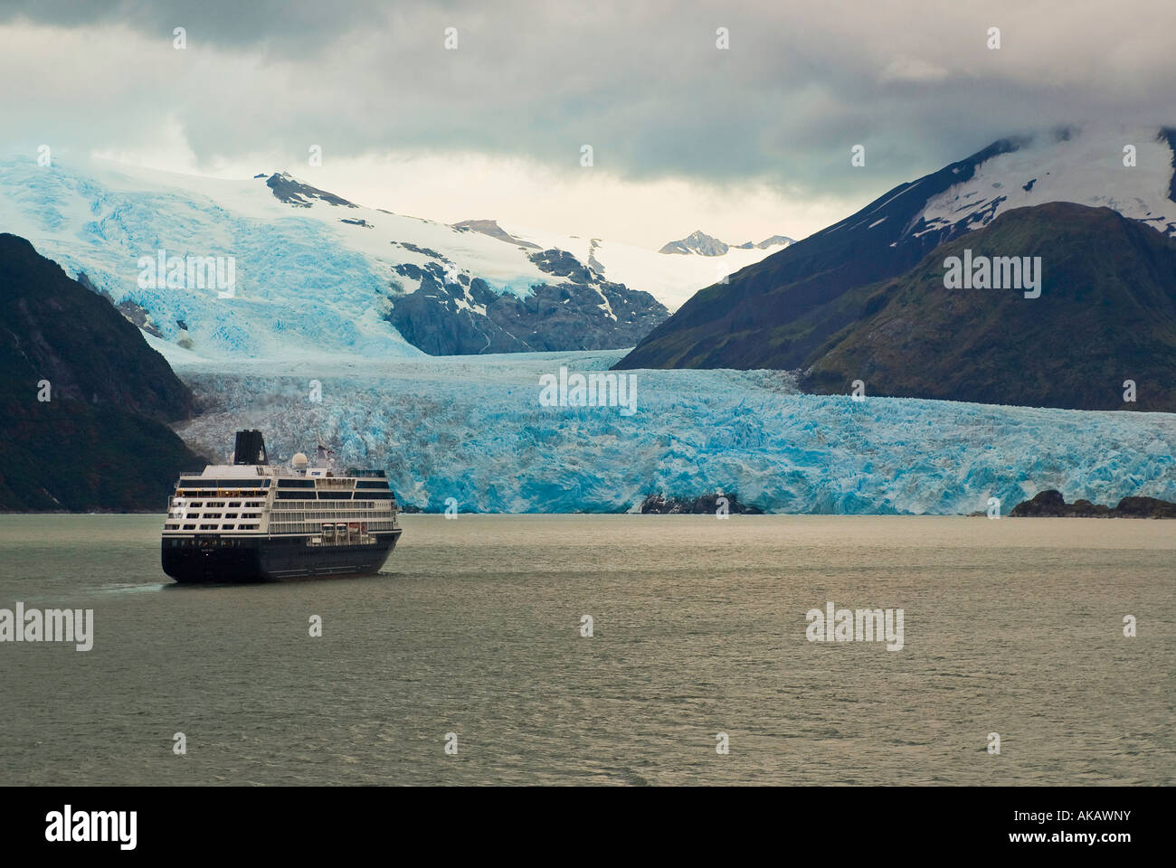 Skua Glacier, Amalia Bay in the Chilean Fjords of southern Chile Stock Photo