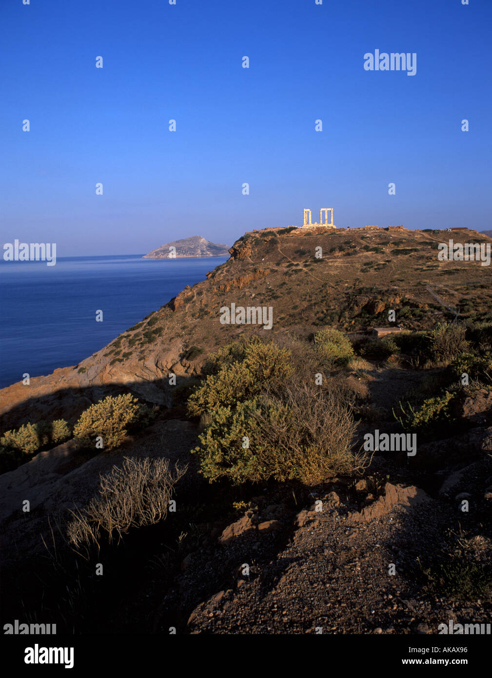 The Temple of Poseidon at Sounion Greece Stock Photo - Alamy