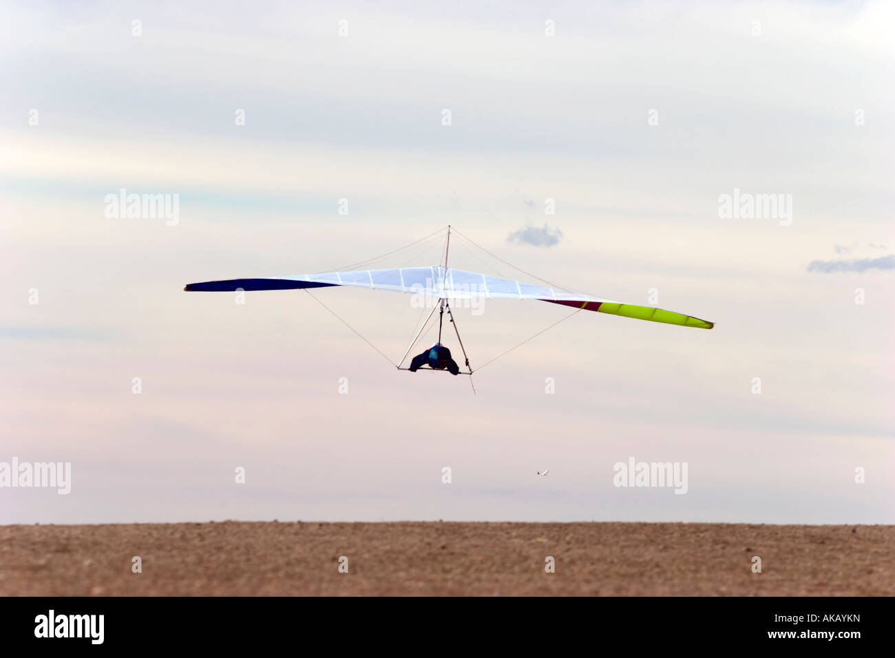 Hangglider takeoff Stock Photo