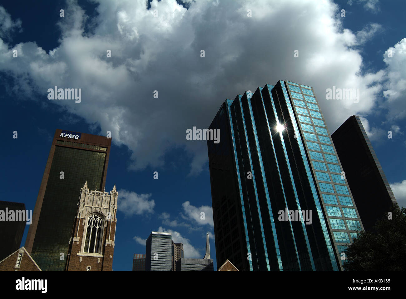 Skyscrapers in downtown Dallas Stock Photo