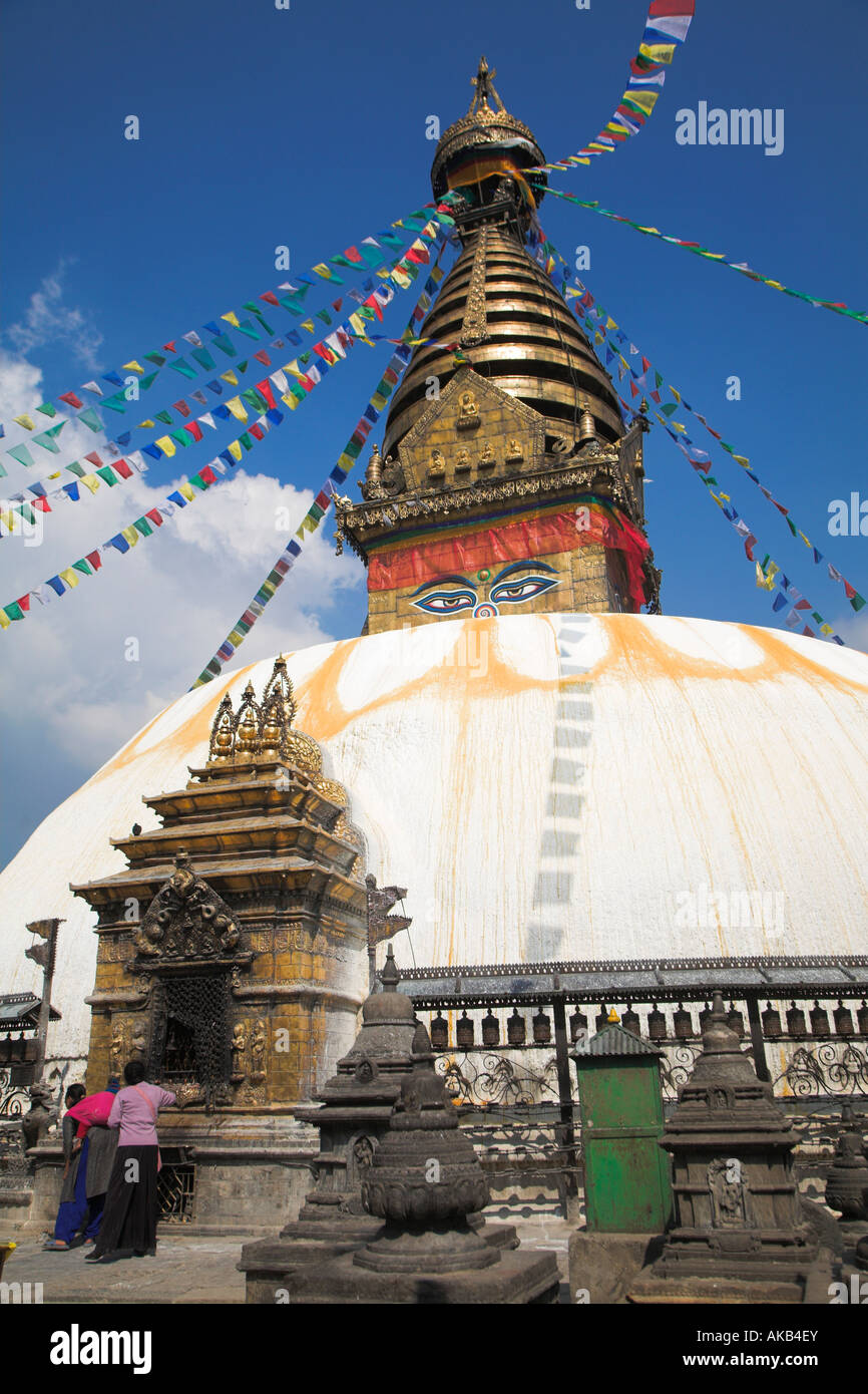 Nepal, Kathmandu, Swayambunath Stupa (Monkey Temple Stock Photo - Alamy