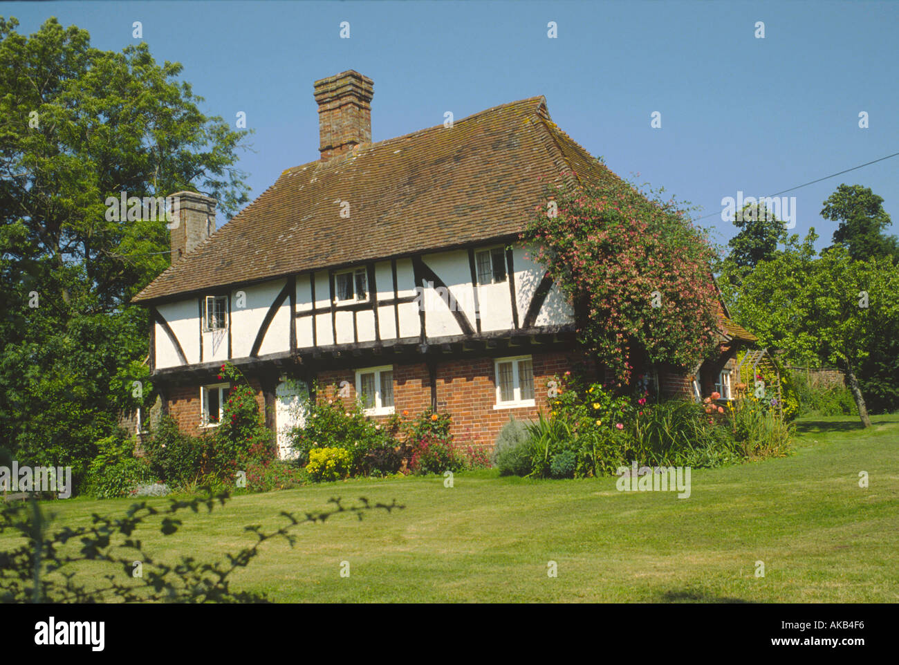 Half Timbered Cottage Nr Isfield East Sussex England Stock Photo