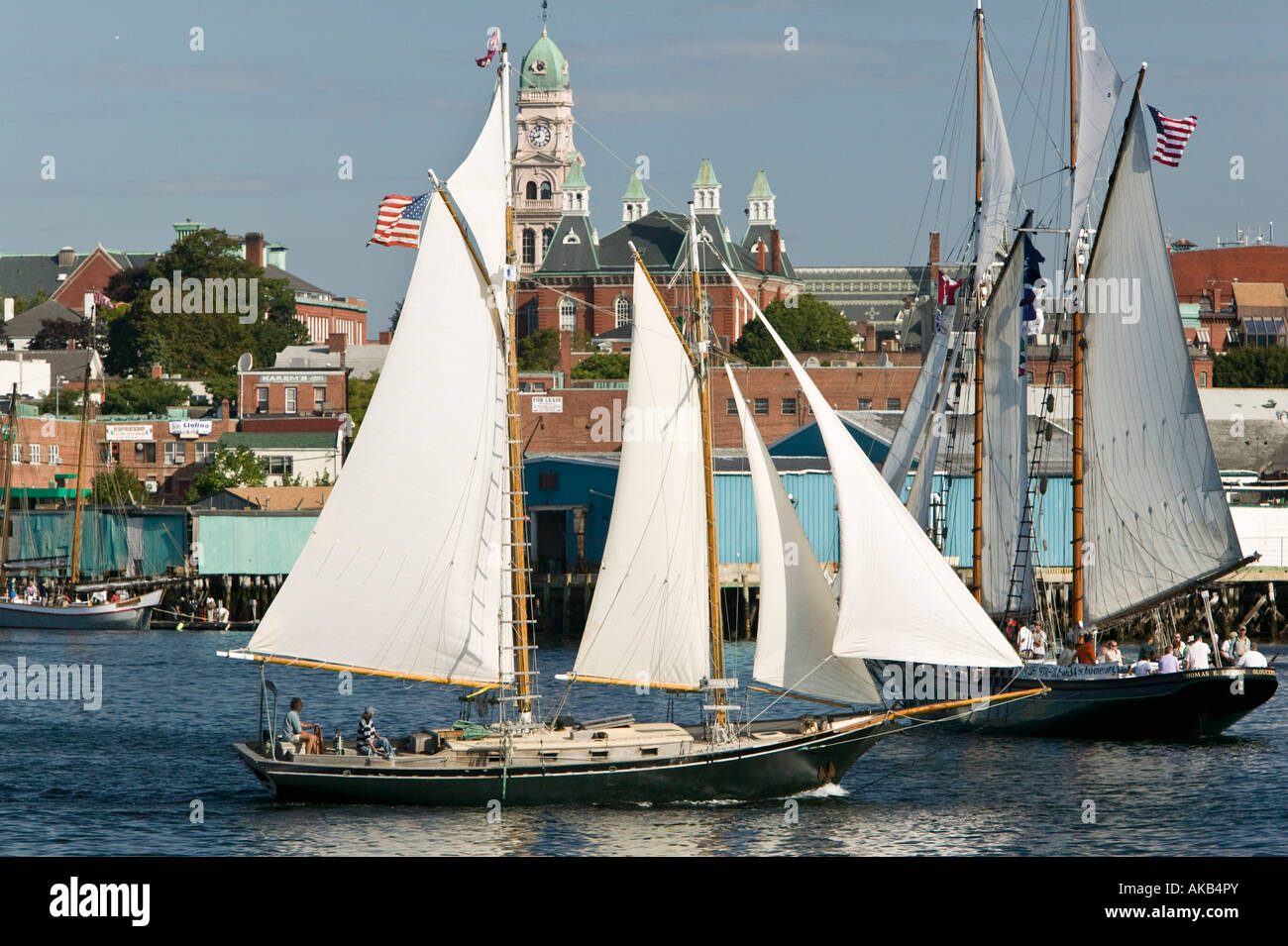 USA, Massachusetts, Cape Ann, Gloucester, America's Oldest Seaport, Gloucester Schooner Festival Stock Photo