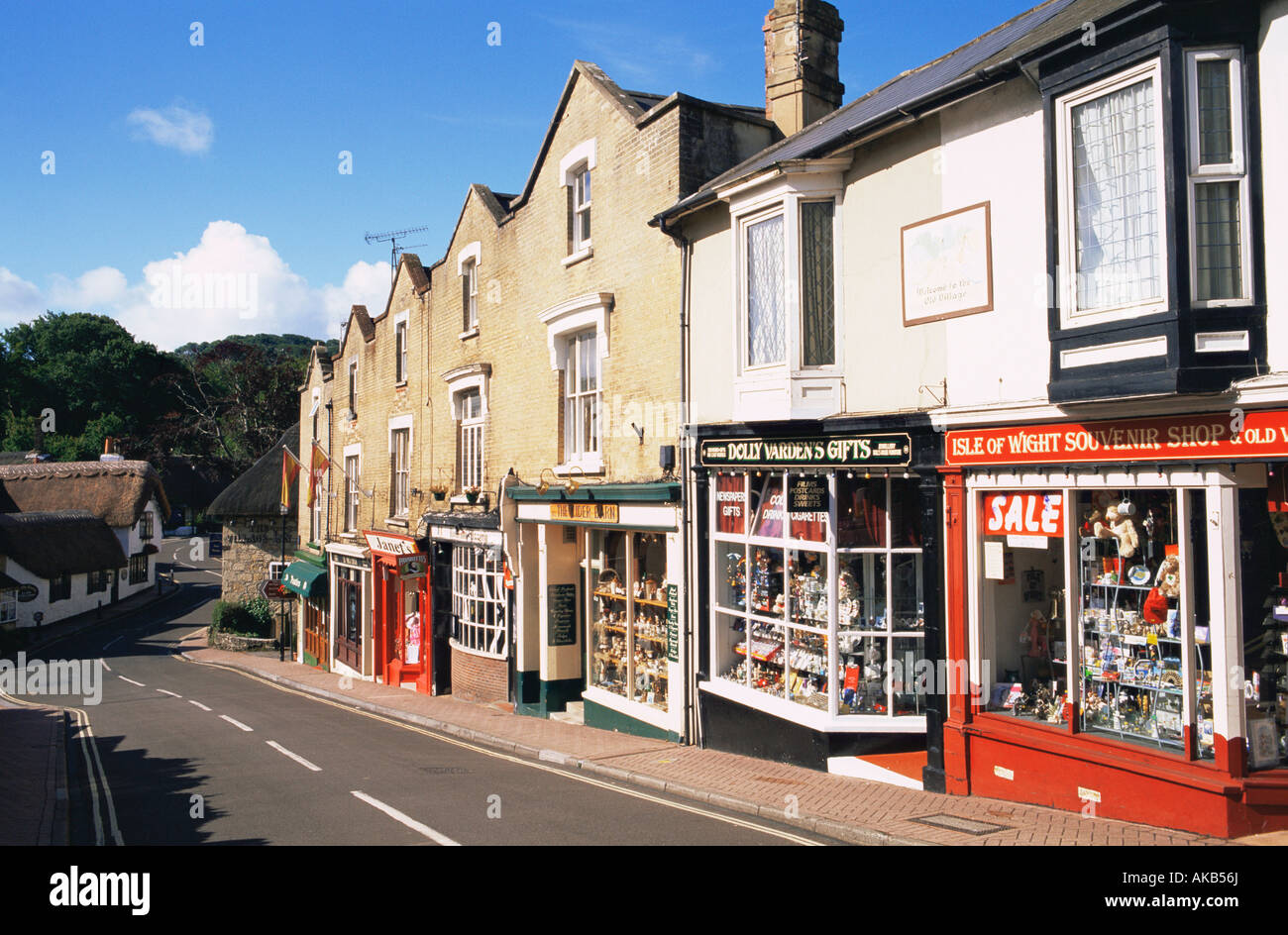 England, Hampshire, Isle of Wight, Shops in Shanklin Village Stock