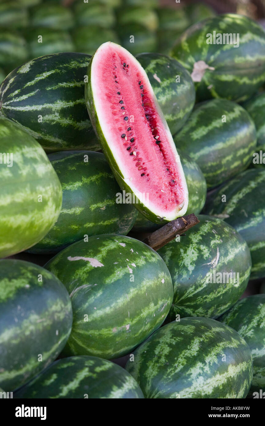 Watermelon Col Mexico, Pacific Coast, Colima, Colima City, Watermelons Stock Photo - Alamy