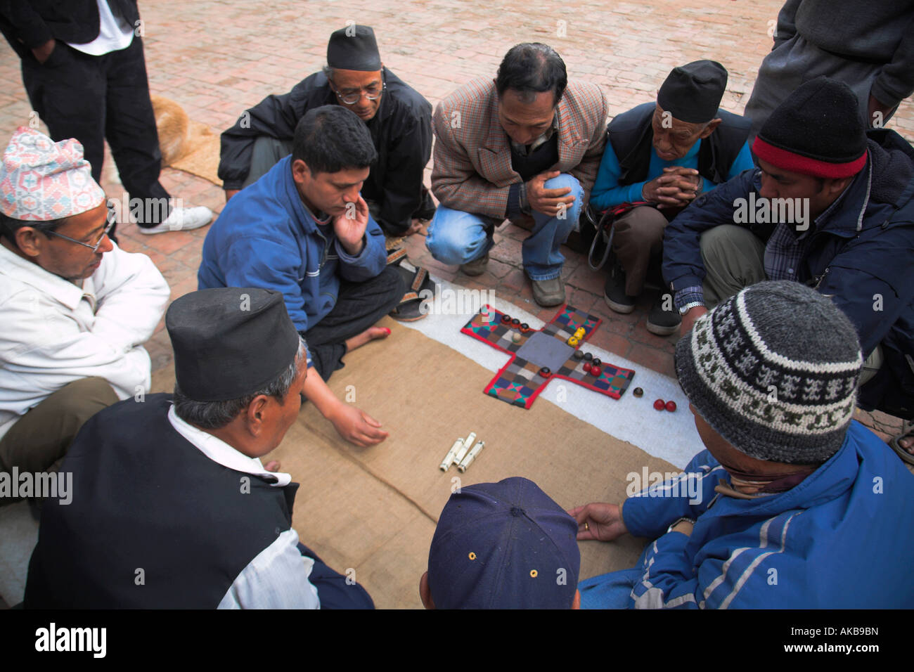 local men play chess in the street of the Bhaktapur, Nepal, Asia Stock  Photo - Alamy