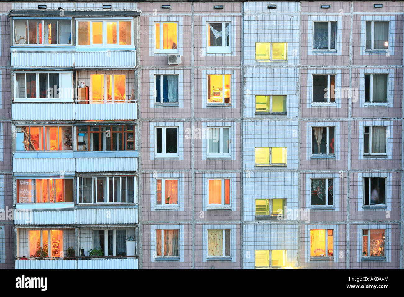 Apartment buildings, Moscow, Russia Stock Photo