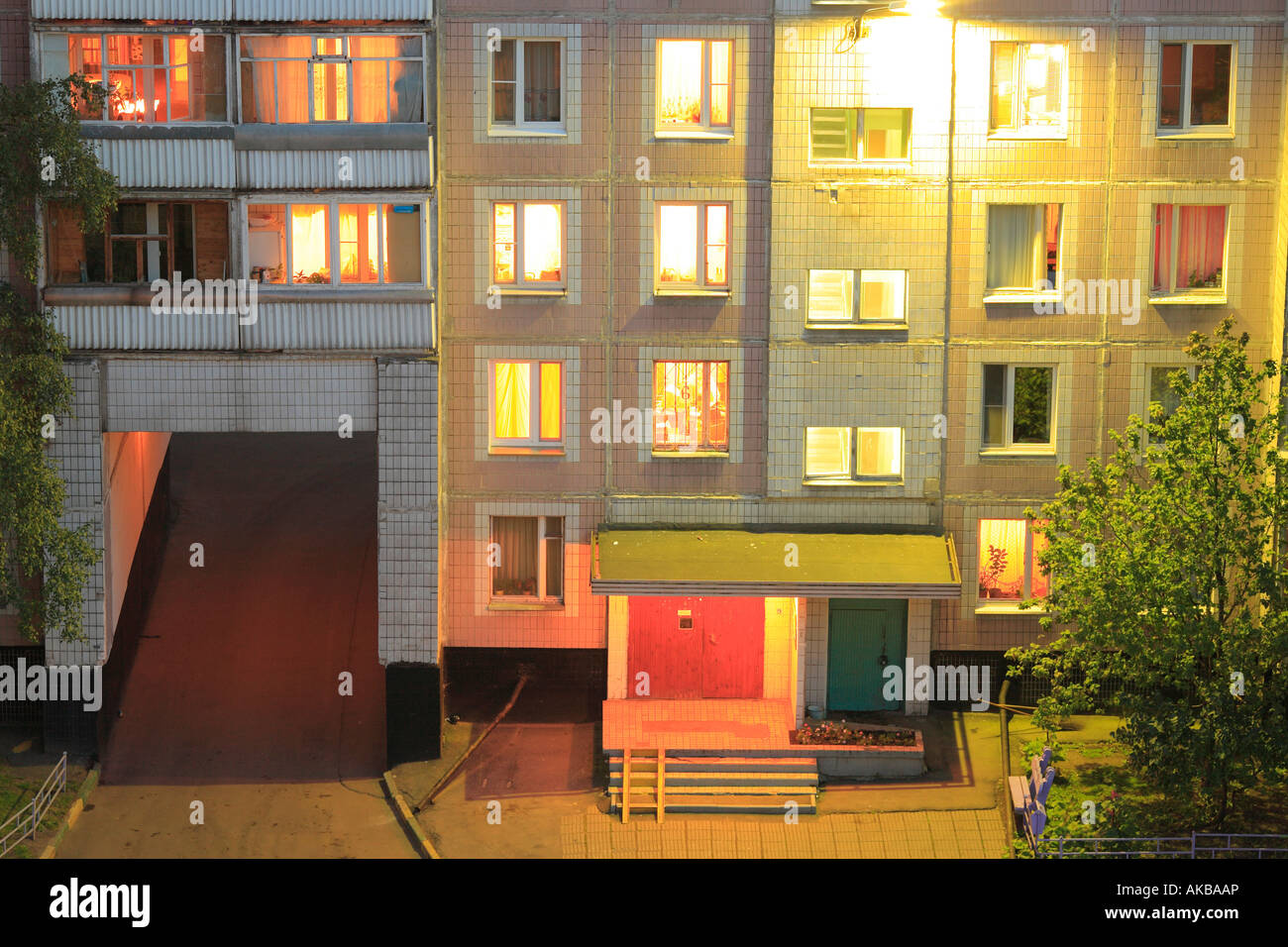 Apartment buildings, Moscow, Russia Stock Photo