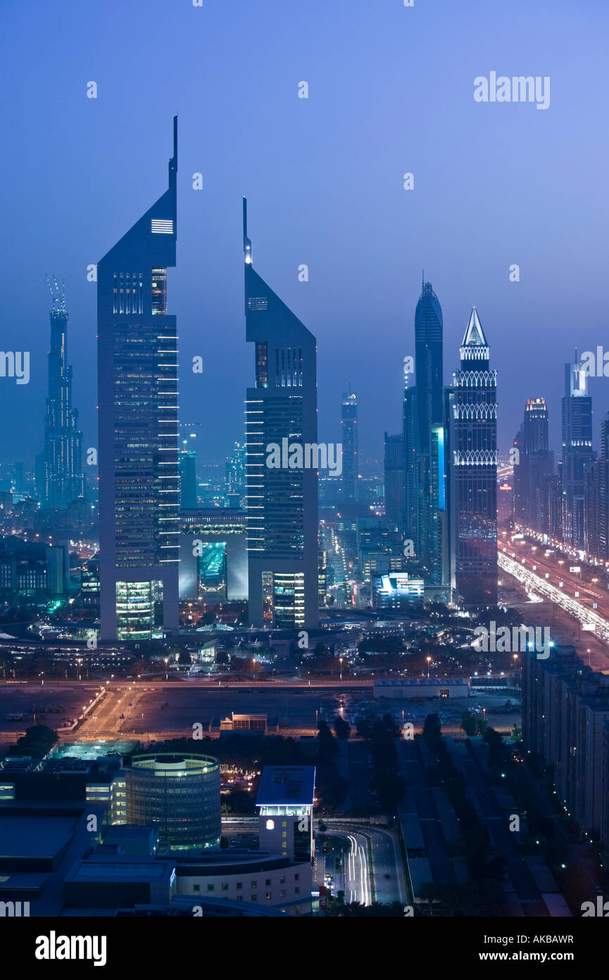 UAE, Dubai, Sheik Zayed Road Area, Emirates Towers Stock Photo - Alamy