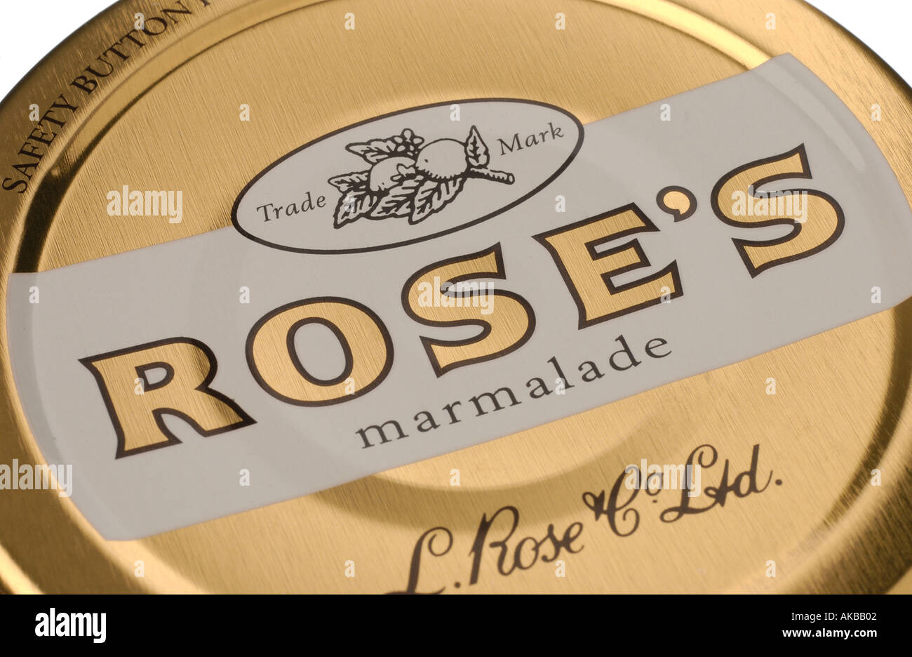 Marmalade lid Roses English Stock Photo