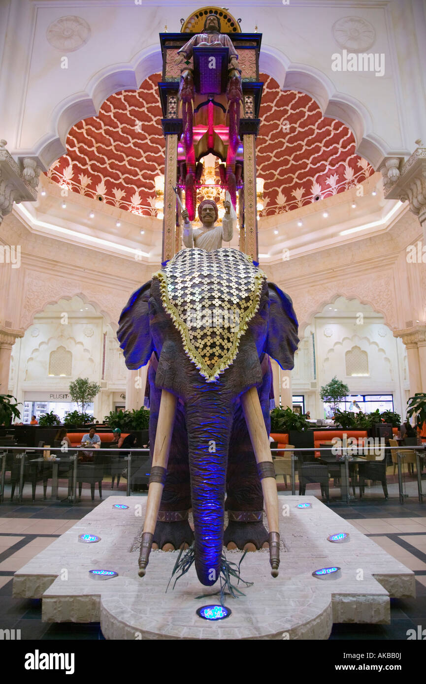 UAE, Dubai, New Dubai, Ibn Battuta Mall, India Court, Elephant Statue
