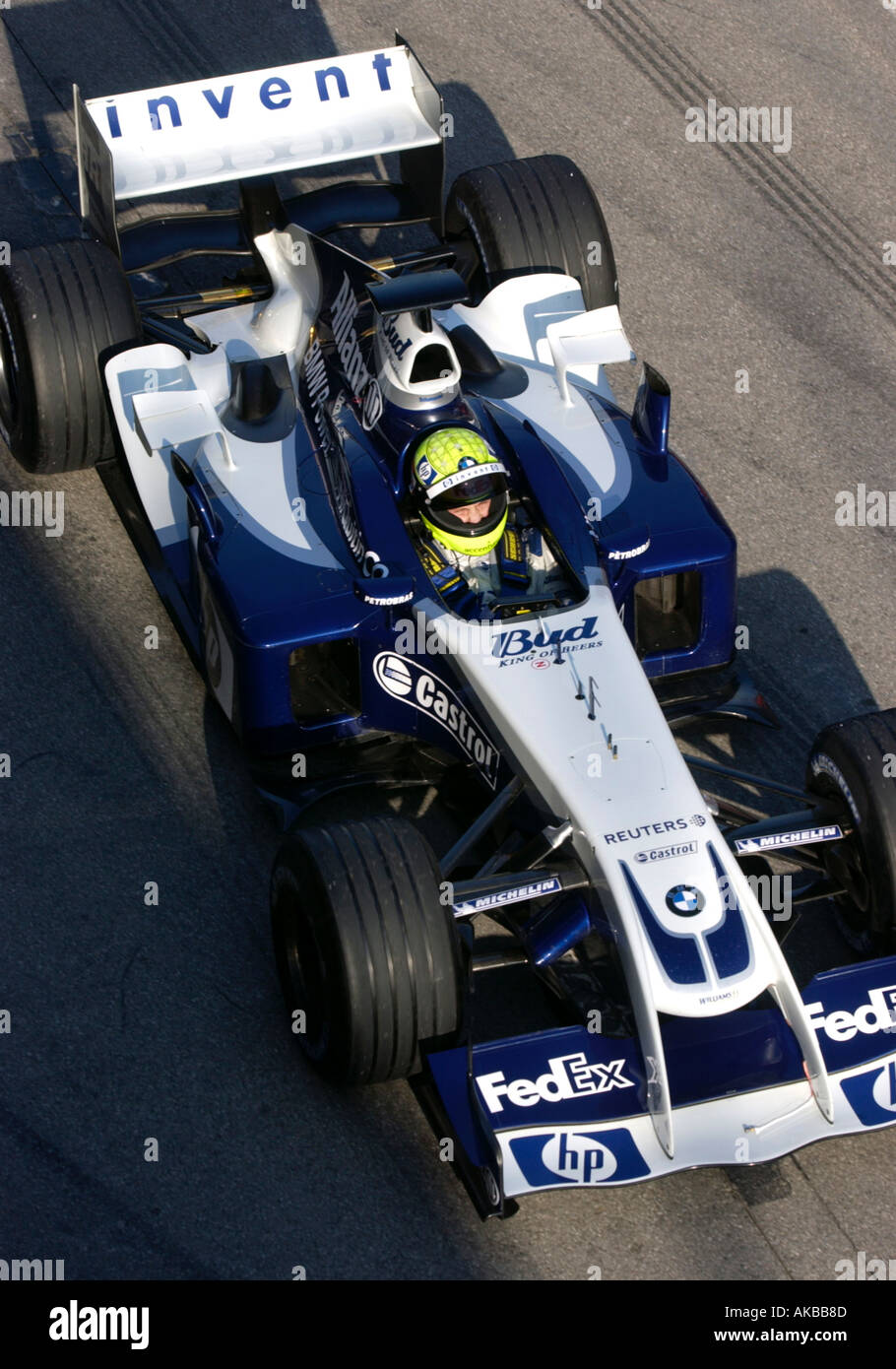 Driver Ralf Schumacher from Germany in his racing car at the Circuit de