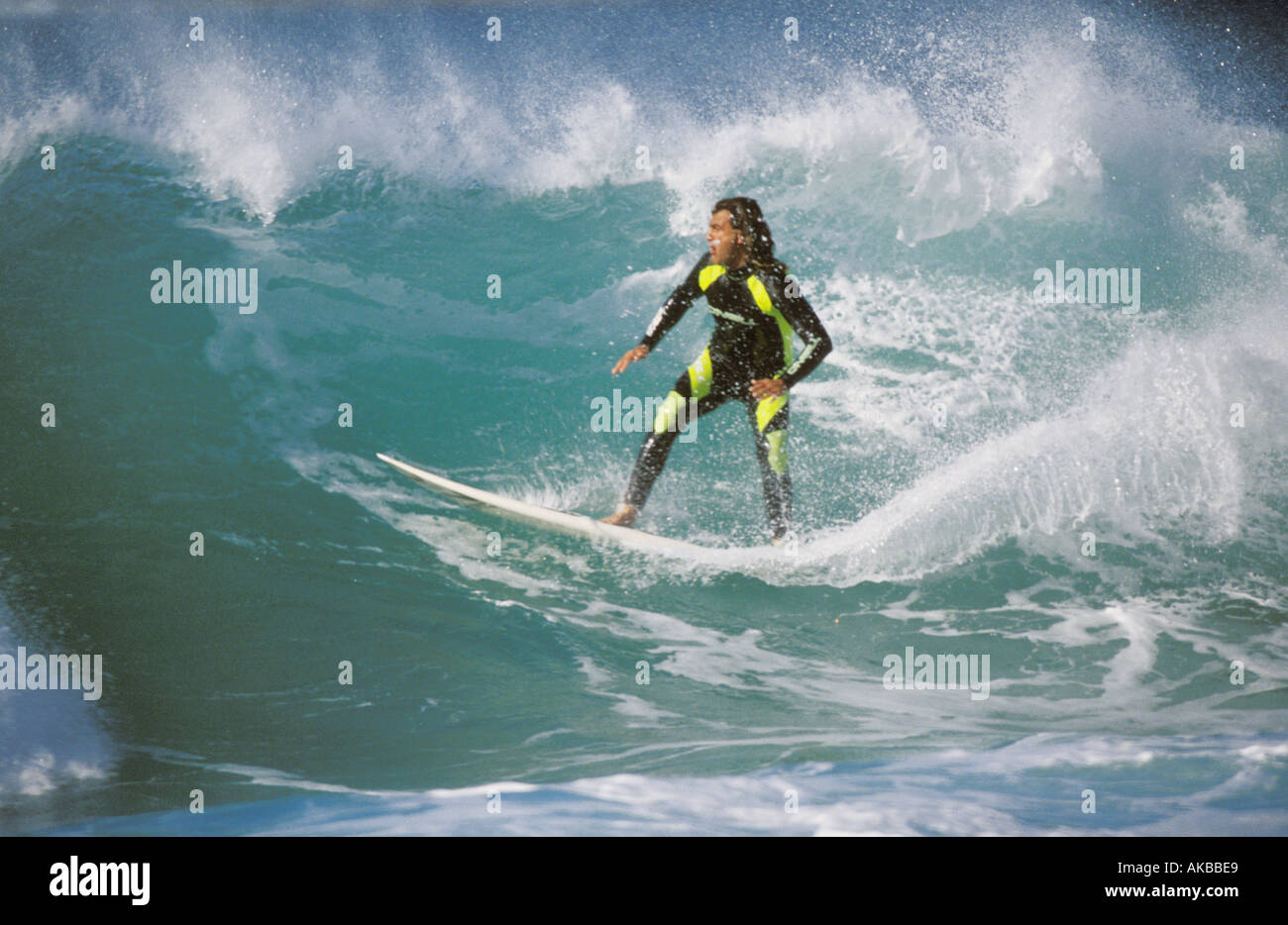 Surfing Maroubra Australia Stock Photo