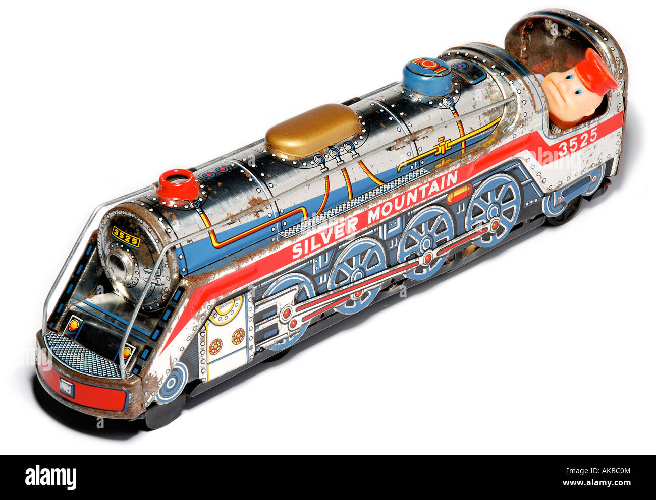 Colourful Retro toy train. Picture by Patrick Steel patricksteel Stock Photo