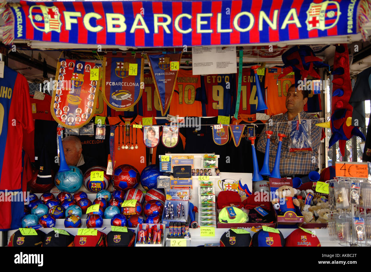 Merchandise Shop of the FC Barcelona Stock Photo: 14947103 - Alamy