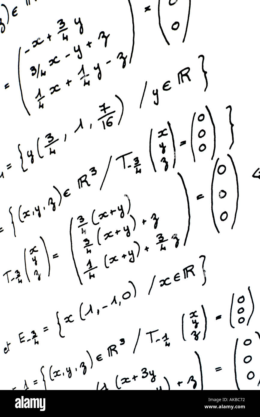 Mathematics and formulas Stock Photo - Alamy