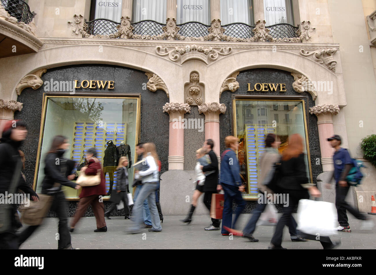 Shopping in Barcelona Stock Photo