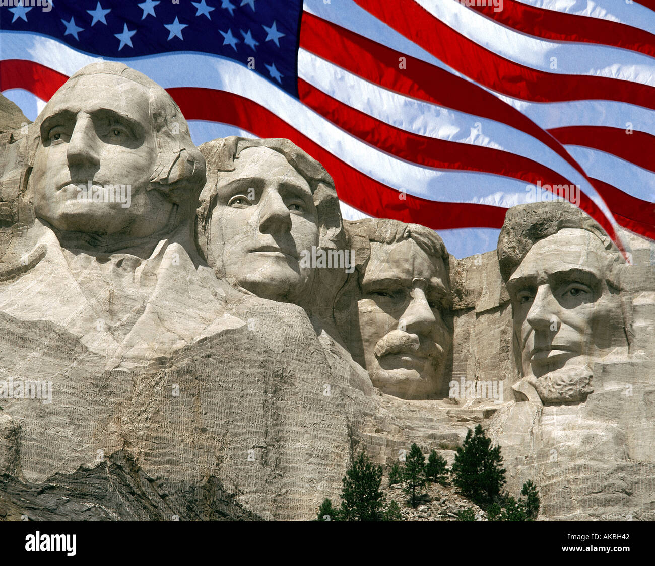 USA - SOUTH DAKOTA: Mount Rushmore National Monument Stock Photo