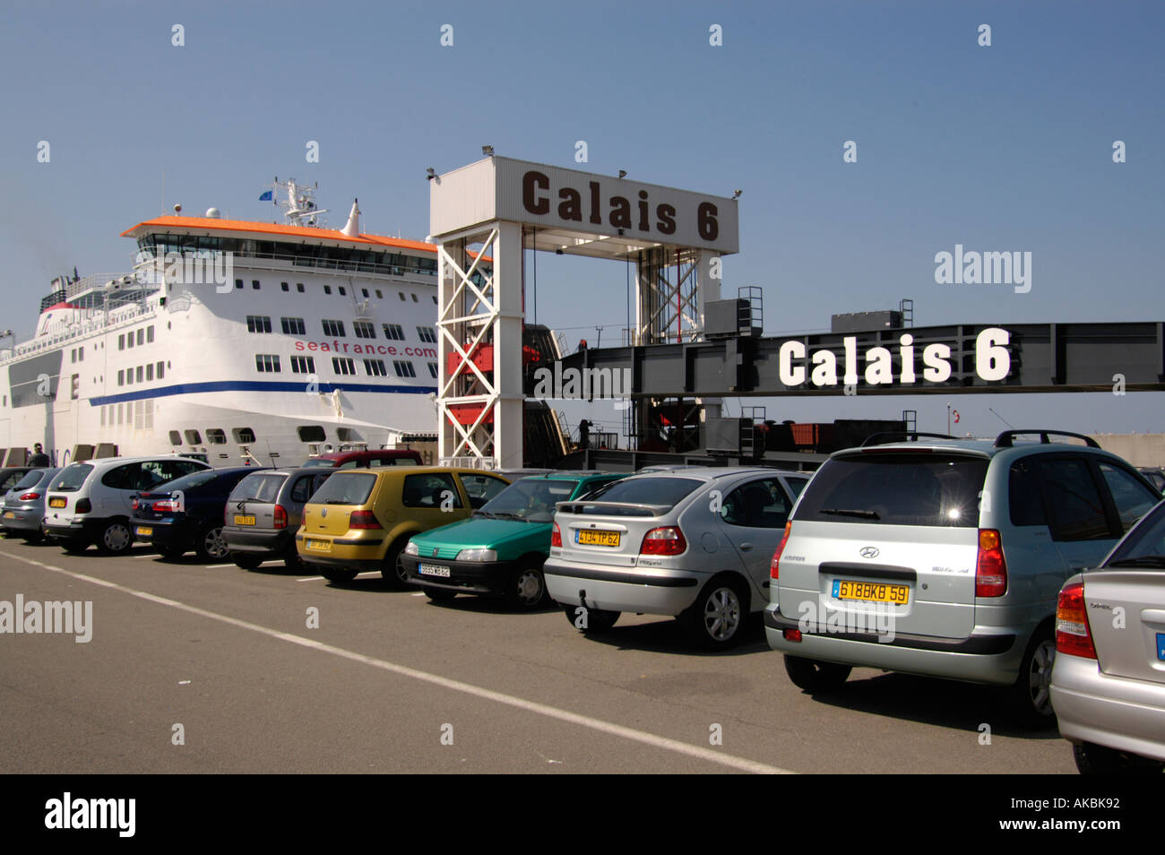 Calais Ferry Port Stock Photo Alamy