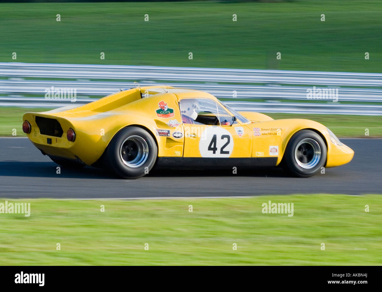 1968 Chevron B8 Sports Racing Car at Oulton Park Race Circuit in Cheshire United Kingdom Stock Photo