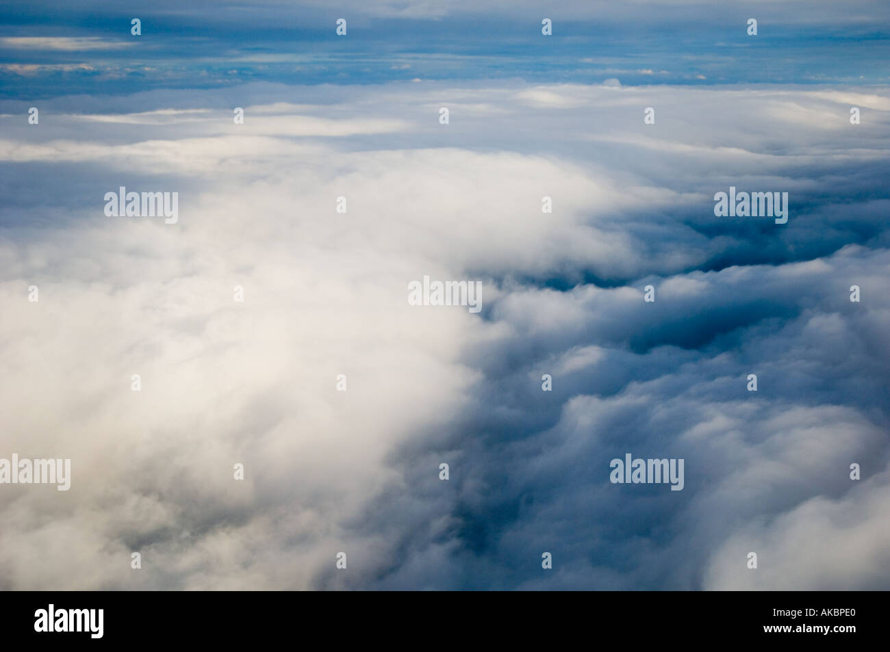 Clouds from above looking down cumulus sky view from aircraft hi-res ...