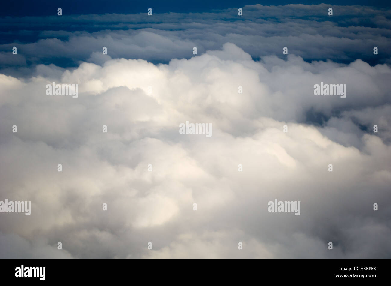 Clouds from above looking down cumulus sky view from aircraft hi-res ...
