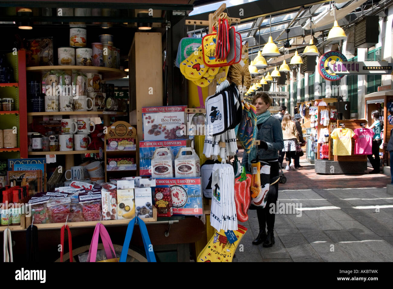 Quincy Street Market, Boston Stock Photo Alamy