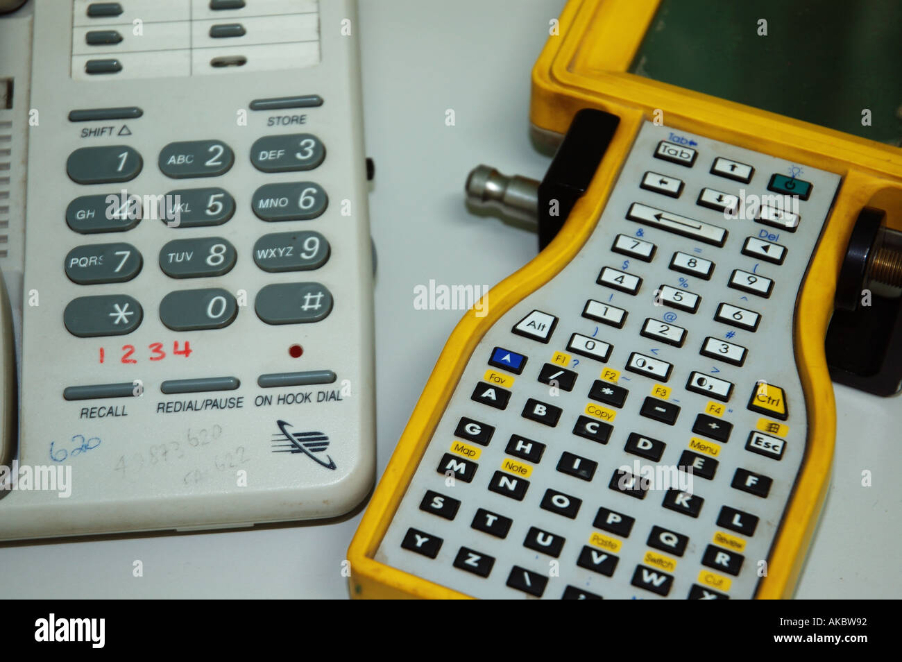 Field calculator engineering data recording system Stock Photo Alamy