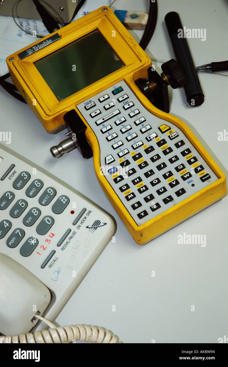 Field calculator engineering data recording system Stock Photo Alamy