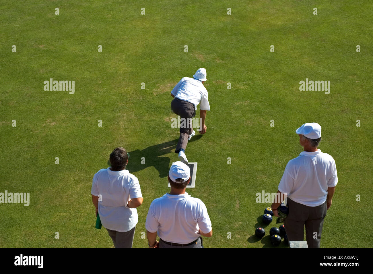 flat green bowling Stock Photo Alamy