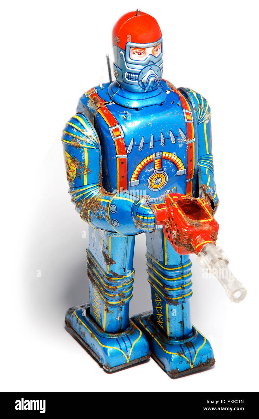 Colourful Retro toy robot. Picture by Patrick Steel patricksteel Stock Photo
